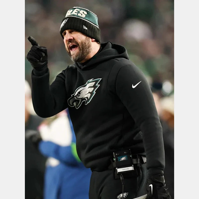 NFC Champions Nick Sirianni Black Eagles Hoodie - Recreated Inspired Edition