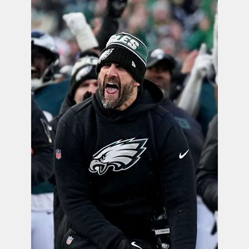 NFC Champions Nick Sirianni Black Eagles Hoodie - Recreated Inspired Edition