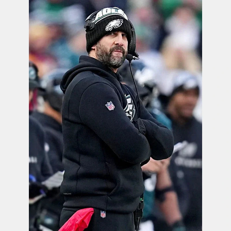 NFC Champions Nick Sirianni Black Eagles Hoodie - Recreated Inspired Edition