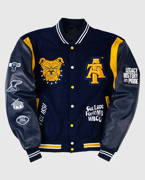 North Carolina A And T Motto 3.0 Aggie Varsity Jacket - Recreated Inspired Edition