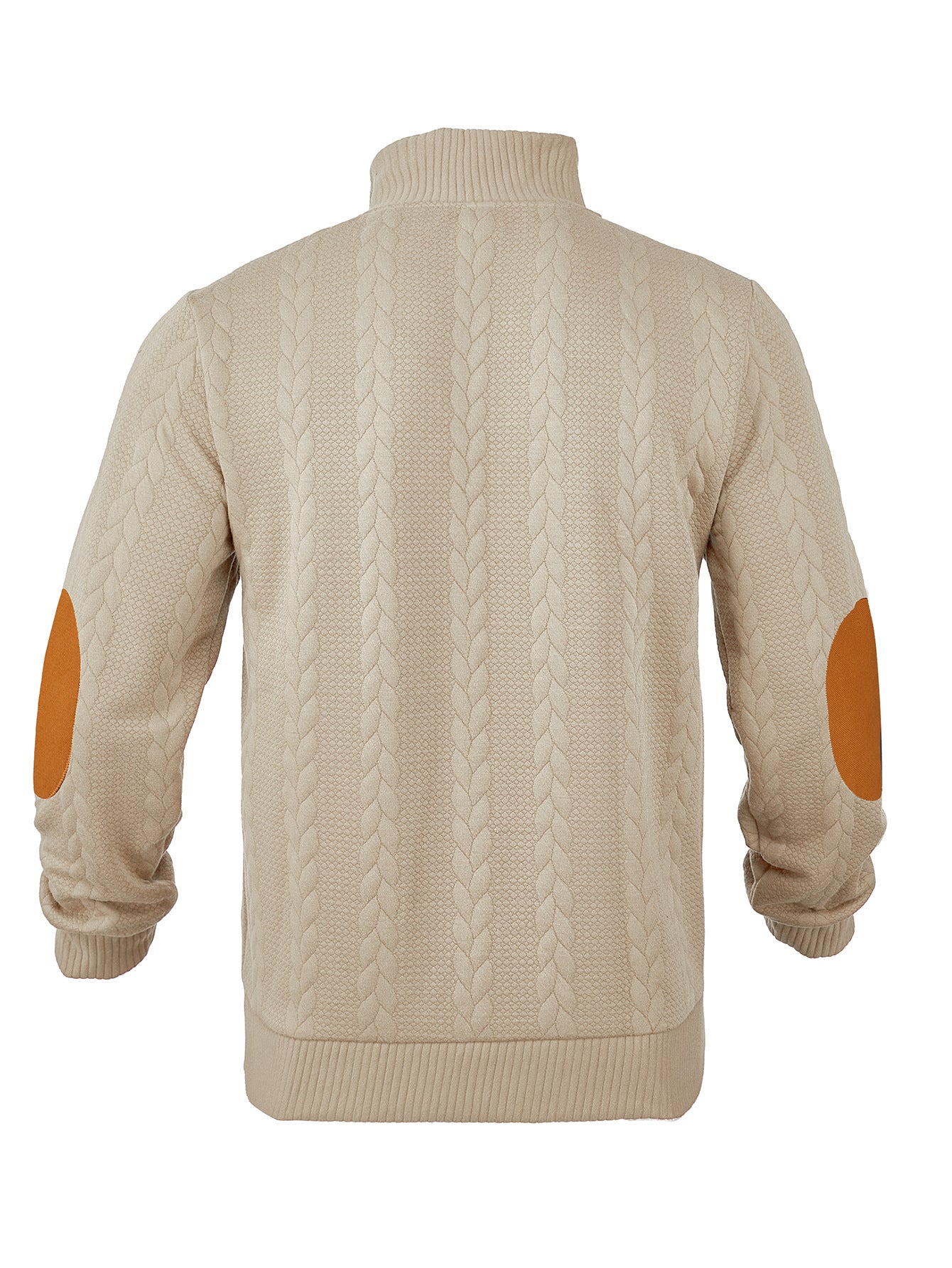 2025 Cross-Border Men's Clothing Amazon Heavyweight Jacquard Men's Sweatshirt Autumn and Winter Slim Fit Stand Collar Long Sleeve Pullover Sweatshirt for Men