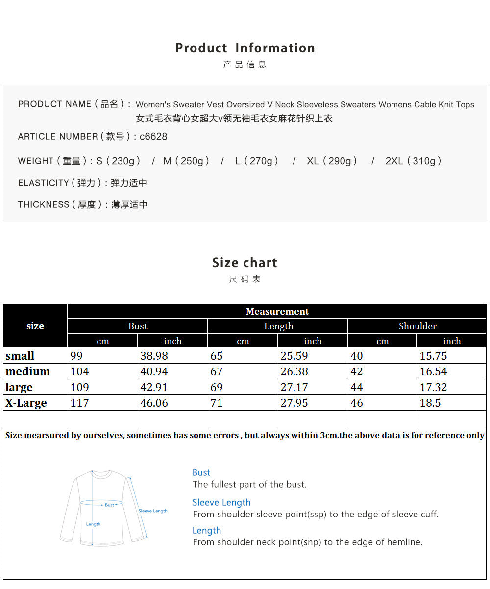 Foreign Trade Cross-border Europe and America Amazon Source Manufacturers Sweater Vest Women's Vest Clip V-neck Sleeveless Twist Sweater