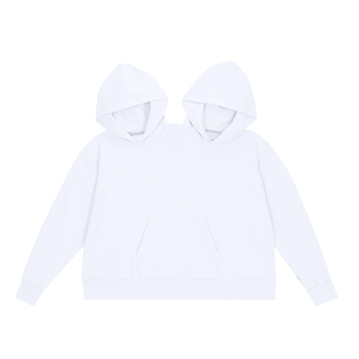 European and American Creative Couple Double One-Piece Sweatshirt Intimate Sweatshirt One-Piece Intimate Hooded Sweatshirt Loose Pure Color Sweatshirt
