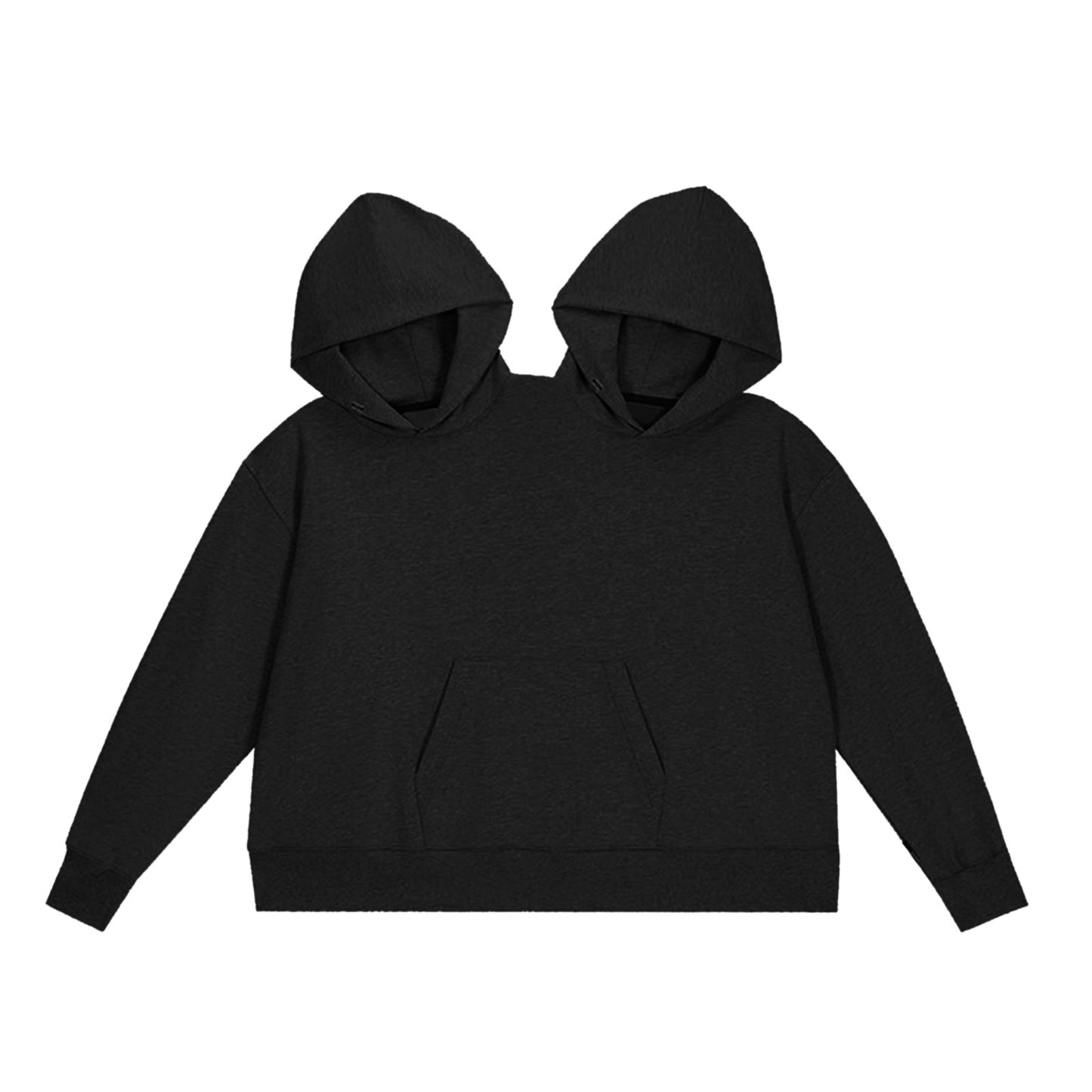 European and American Creative Couple Double One-Piece Sweatshirt Intimate Sweatshirt One-Piece Intimate Hooded Sweatshirt Loose Pure Color Sweatshirt