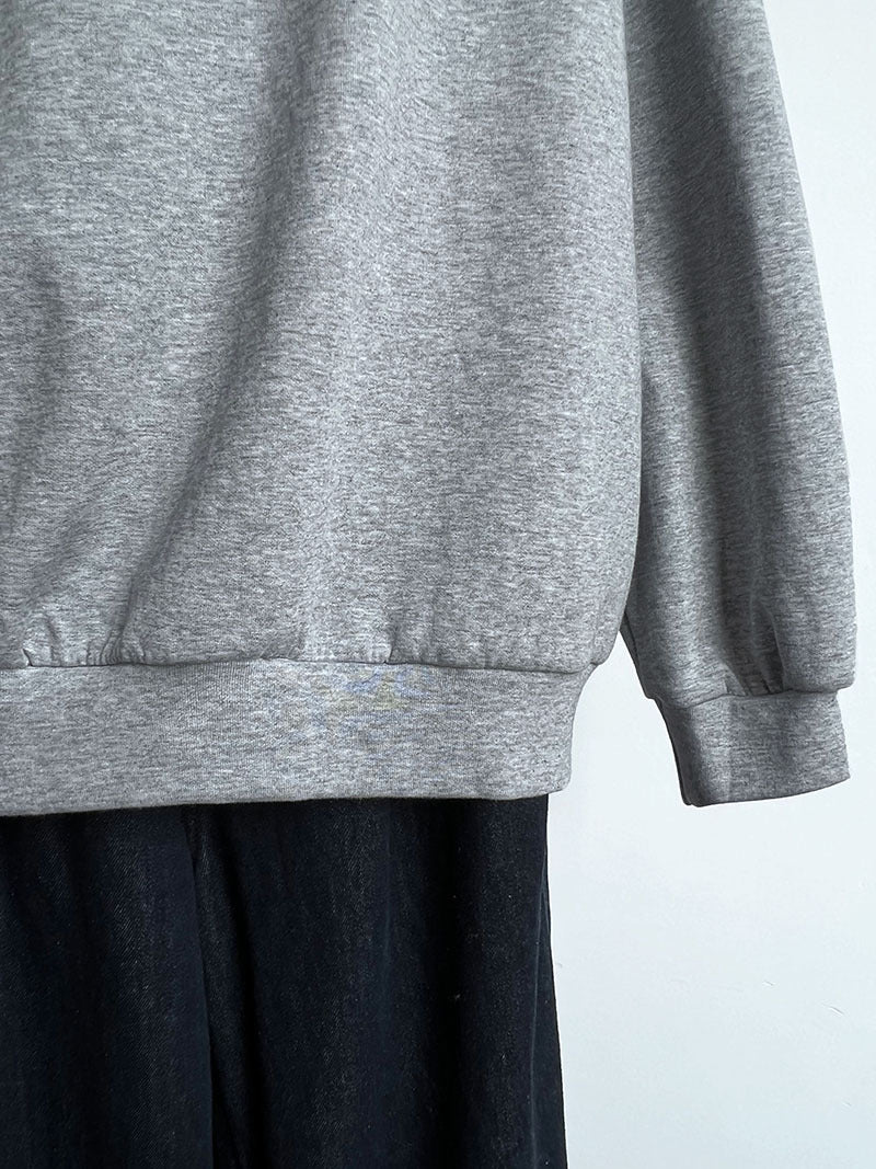 Luxi Relaxed Shoulder Sweatshirt Women's 2025 Autumn New Loose Lazy Style One-Neck Off-Shoulder Top 2809