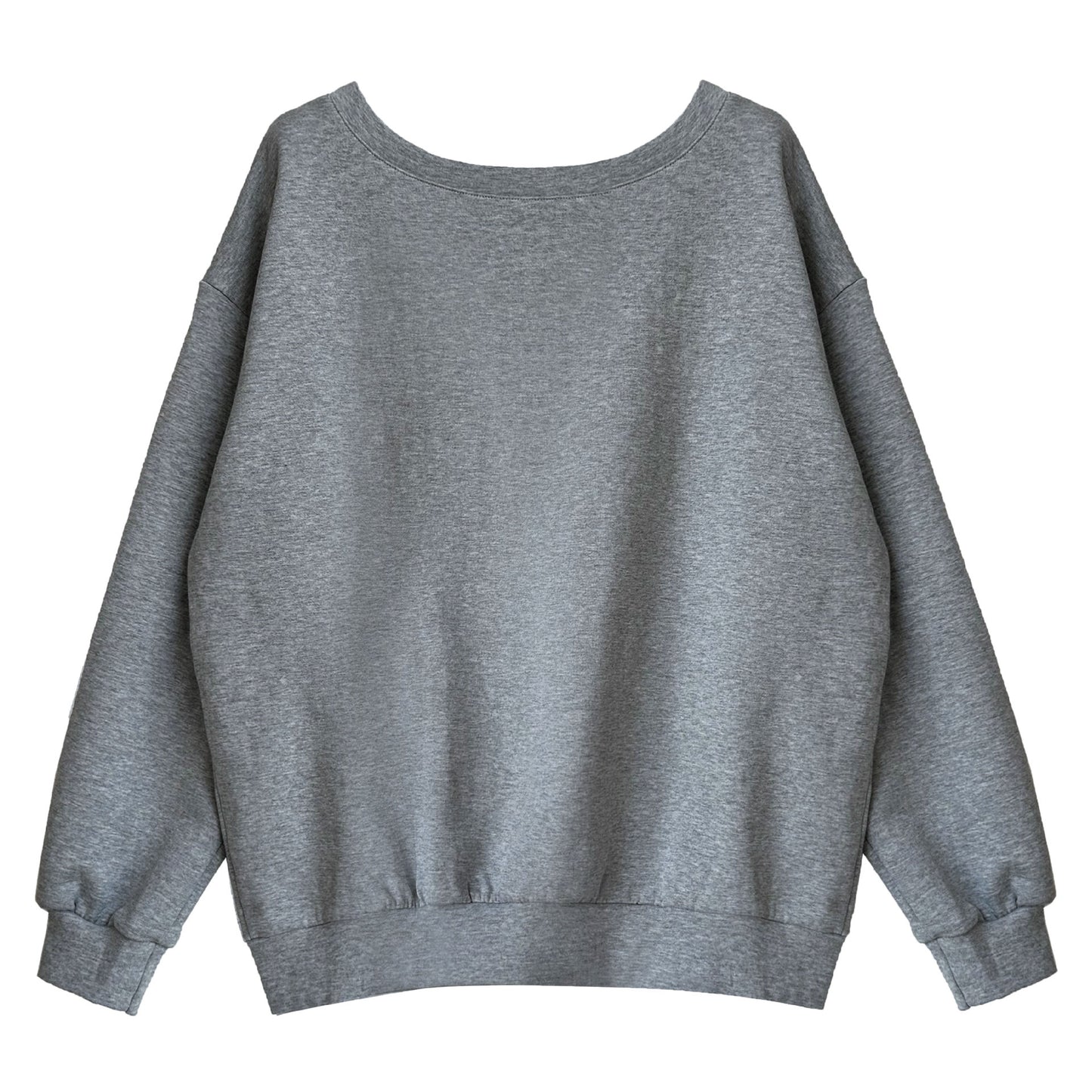 Luxi Relaxed Shoulder Sweatshirt Women's 2025 Autumn New Loose Lazy Style One-Neck Off-Shoulder Top 2809