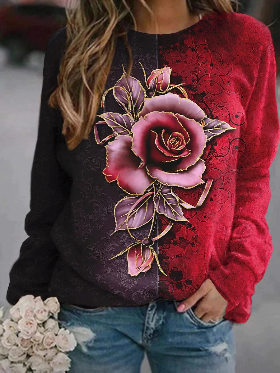 2026 Amazon Aliexpress Wish Cross-Border Hot-Selling Round-Neck Long-Sleeved Women's Sweatshirt