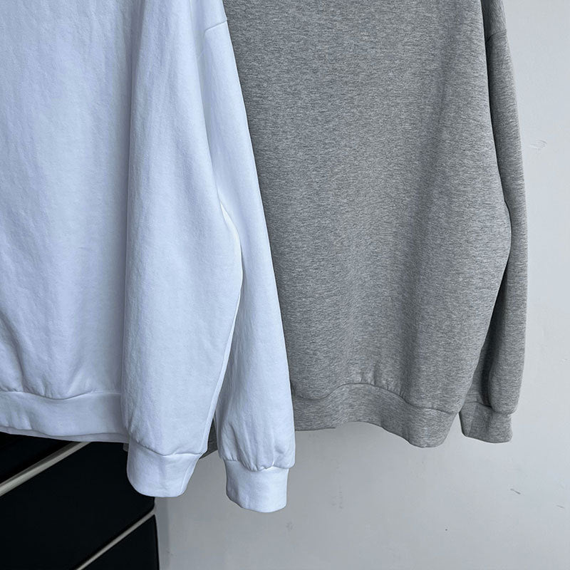 Luxi Relaxed Shoulder Sweatshirt Women's 2025 Autumn New Loose Lazy Style One-Neck Off-Shoulder Top 2809