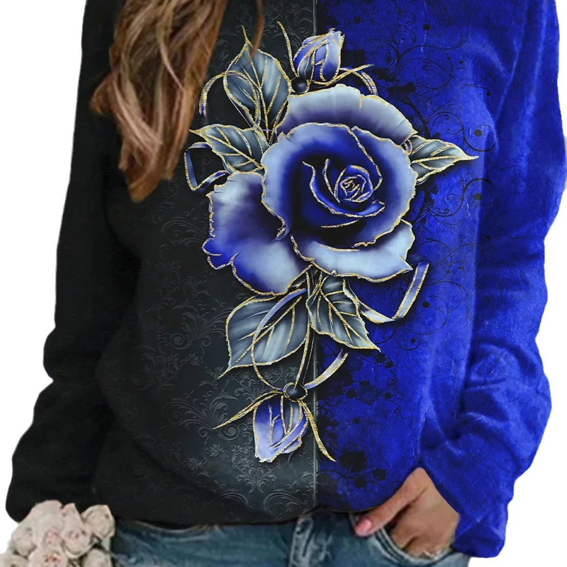 2026 Amazon Aliexpress Wish Cross-Border Hot-Selling Round-Neck Long-Sleeved Women's Sweatshirt