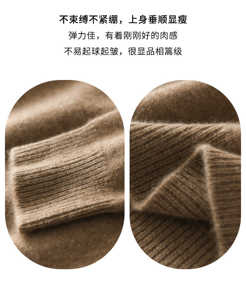 Autumn and Winter New Sweater Women's Half-turtleneck Long-sleeved Women's Top Loose Slimming All-match Sweater Pullover Sweater