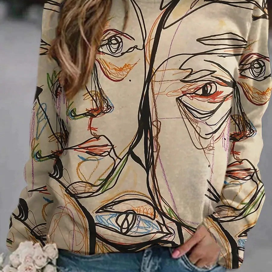 2026 Amazon Aliexpress Wish Cross-Border Hot-Selling Round-Neck Long-Sleeved Women's Sweatshirt