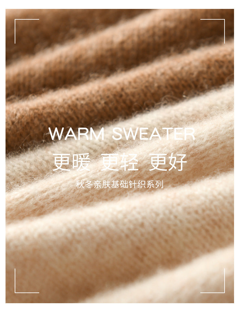 Autumn and Winter New Sweater Women's Half-turtleneck Long-sleeved Women's Top Loose Slimming All-match Sweater Pullover Sweater