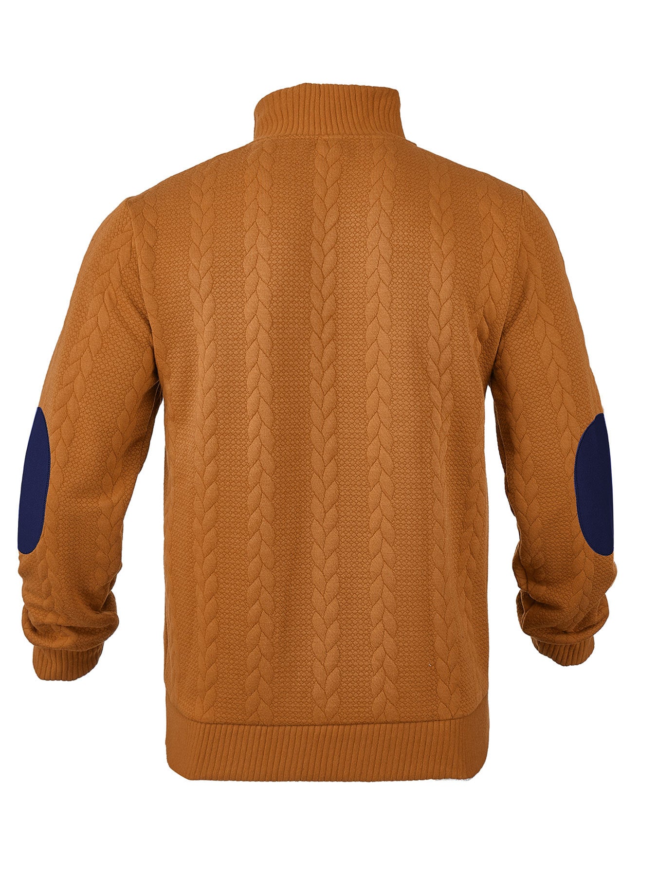 2025 Cross-Border Men's Clothing Amazon Heavyweight Jacquard Men's Sweatshirt Autumn and Winter Slim Fit Stand Collar Long Sleeve Pullover Sweatshirt for Men