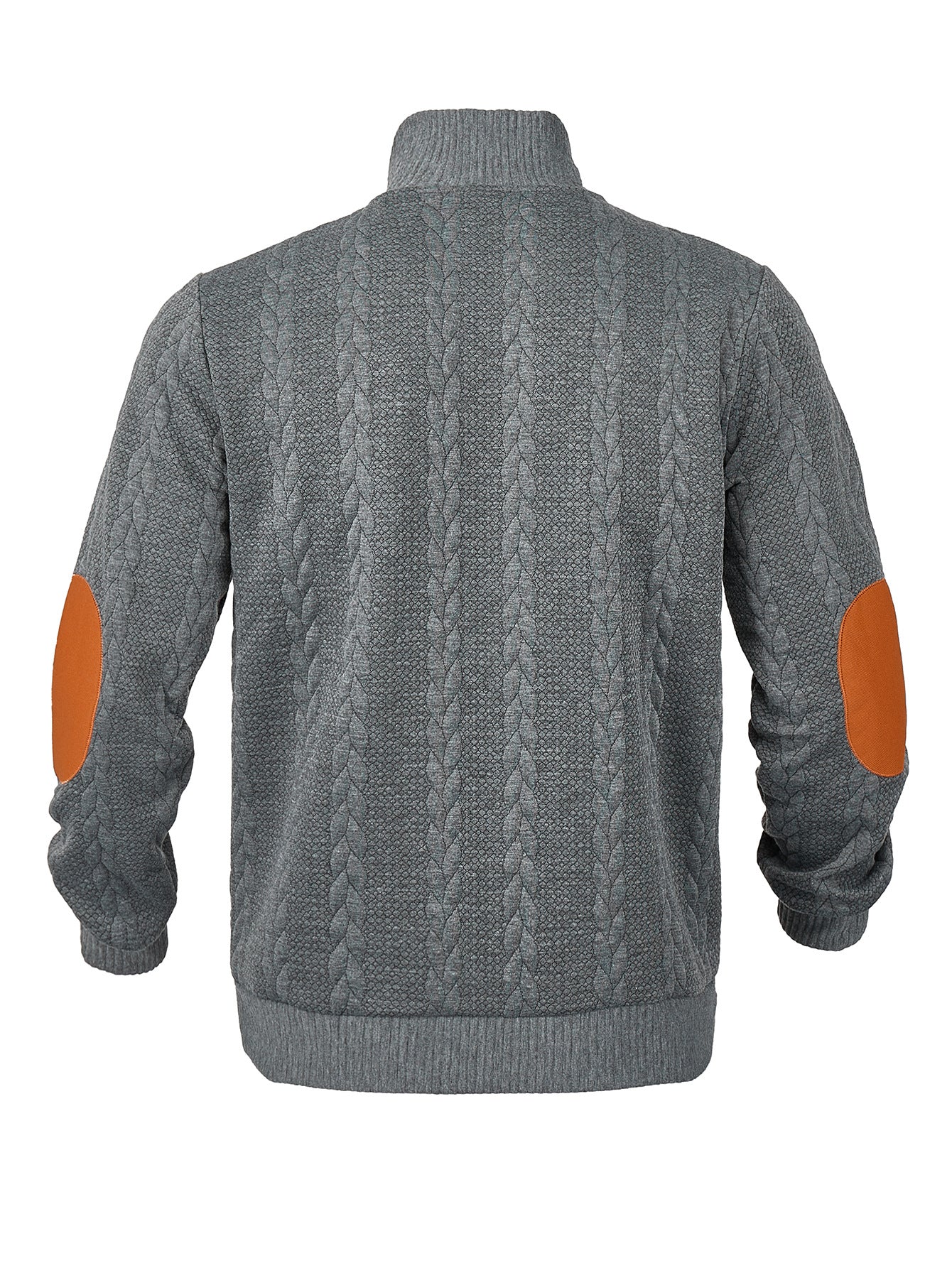 2025 Cross-Border Men's Clothing Amazon Heavyweight Jacquard Men's Sweatshirt Autumn and Winter Slim Fit Stand Collar Long Sleeve Pullover Sweatshirt for Men
