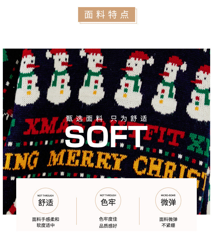 Foreign Trade Amazon European and American Loose Knitwears Autumn and Winter Christmas Tree Round Neck Knitwears Little Snowman Sequined Christmas Knitwears