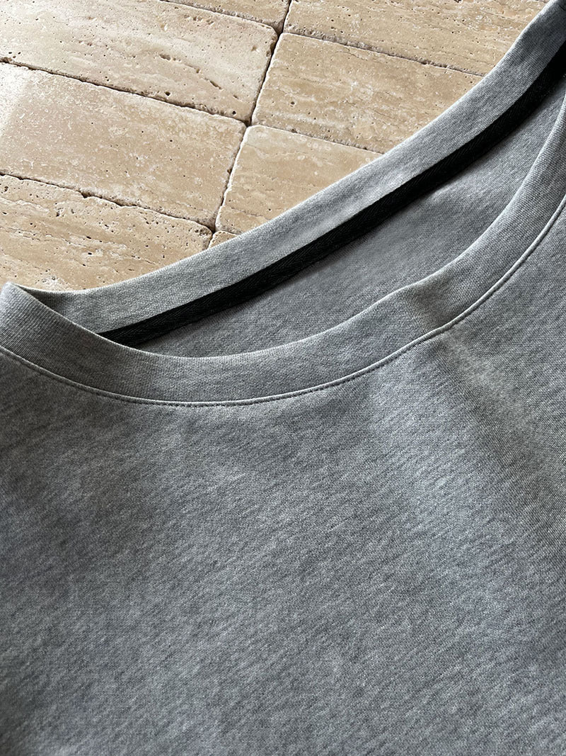Luxi Relaxed Shoulder Sweatshirt Women's 2025 Autumn New Loose Lazy Style One-Neck Off-Shoulder Top 2809