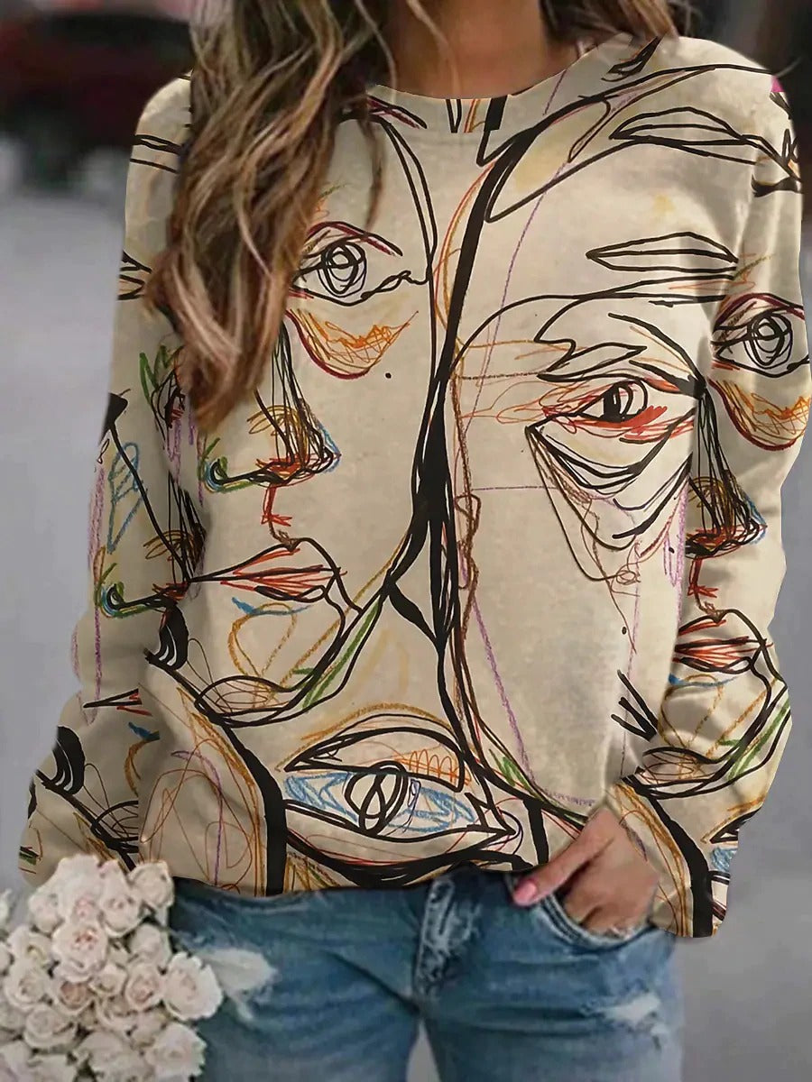 2026 Amazon Aliexpress Wish Cross-Border Hot-Selling Round-Neck Long-Sleeved Women's Sweatshirt