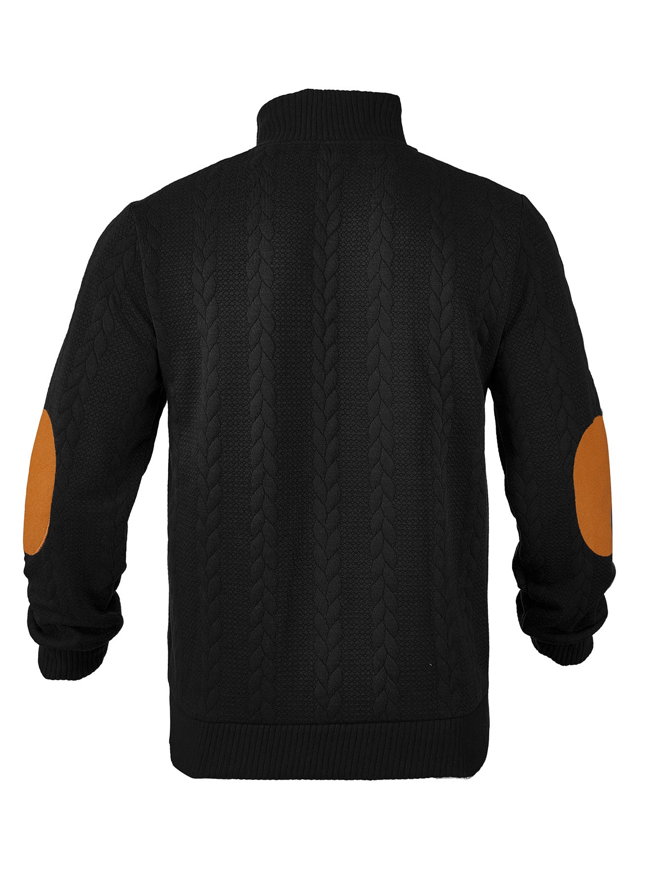 2025 Cross-Border Men's Clothing Amazon Heavyweight Jacquard Men's Sweatshirt Autumn and Winter Slim Fit Stand Collar Long Sleeve Pullover Sweatshirt for Men