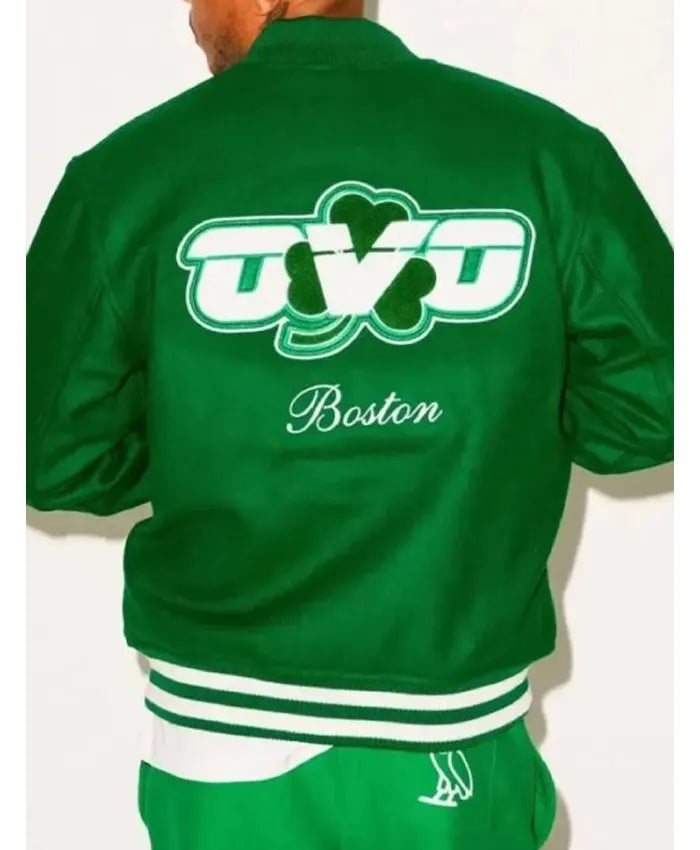OVO x NBA Celtics Varsity Jacket - Recreated Inspired Edition