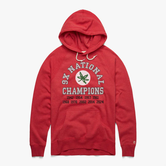 Ohio State 9X National Champions Hoodie - Recreated Inspired Edition