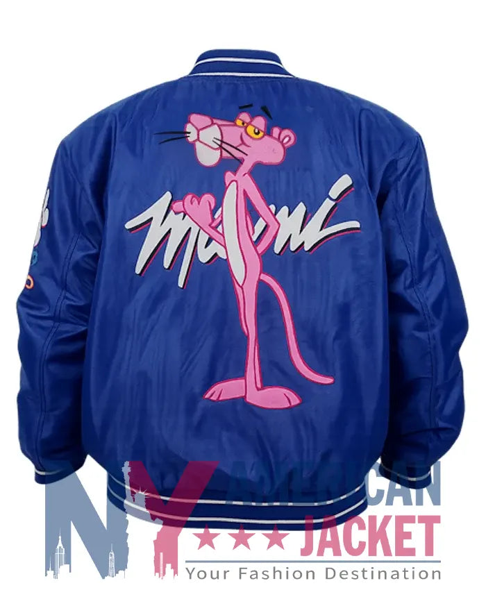 1963 Pink Panther Miami Blue Varsity Jacket - Recreated Inspired Edition