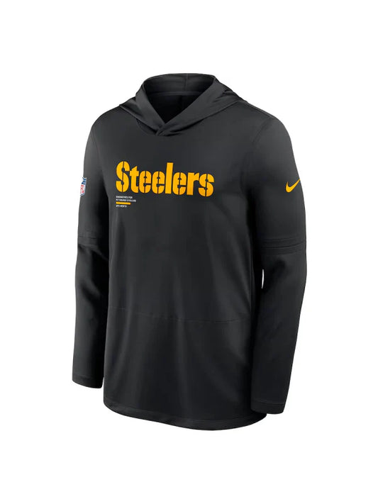 Pittsburgh Steelers Sideline Performance Long Sleeve Hoodie - Recreated Inspired Edition T-Shirt