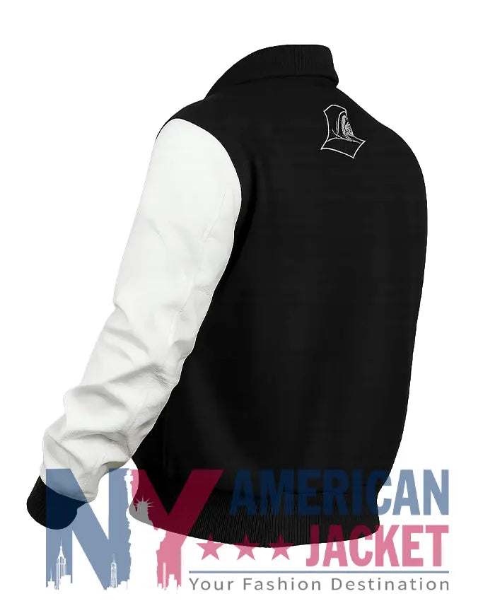 Providence College Friars 90s Black And White Varsity Jacket - Recreated Inspired Edition