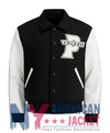 Providence College Friars 90s Black And White Varsity Jacket - Recreated Inspired Edition