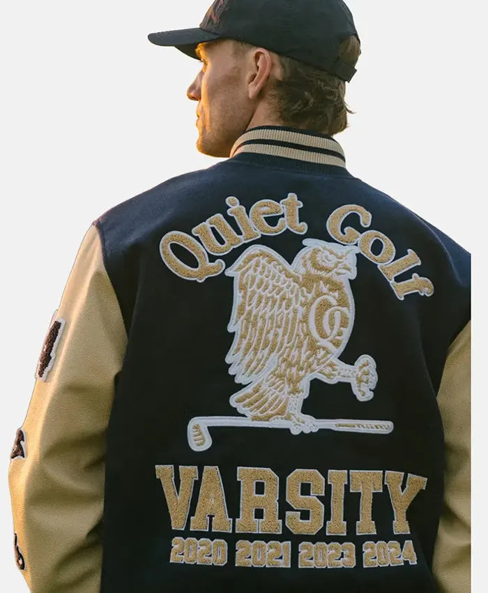 Mens Quiet Golf Varsity Jacket - Recreated Inspired Edition