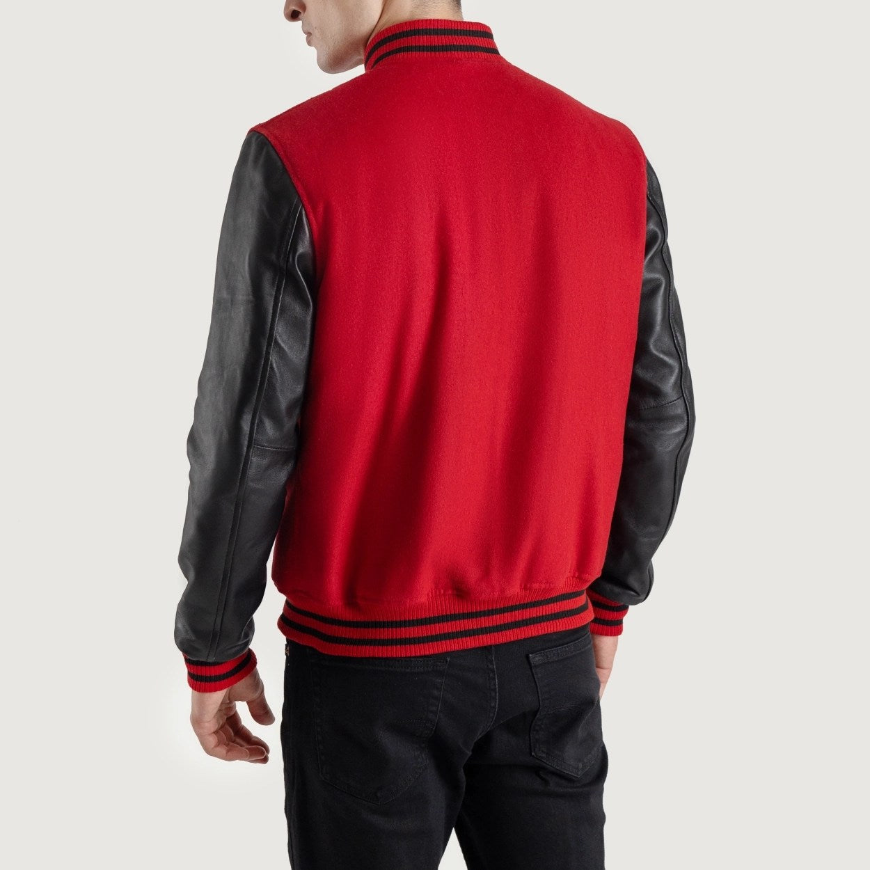 Red and Black Varsity Letterman Jacket - Recreated Inspired Edition