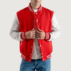Red and White Varsity Letterman Jacket - Recreated Inspired Edition
