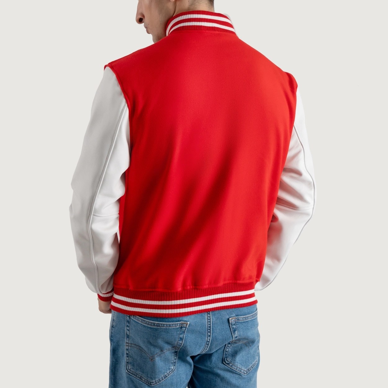 Red and White Varsity Letterman Jacket - Recreated Inspired Edition