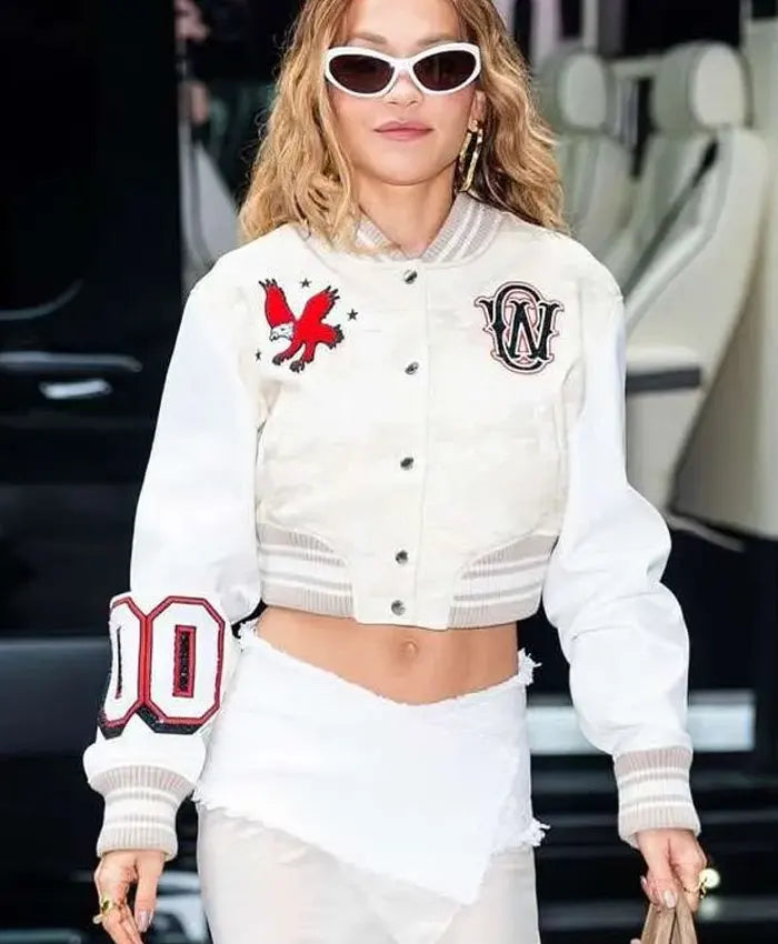 Rita Ora Elvis Duran Show Varsity Jacket - Recreated Inspired Edition