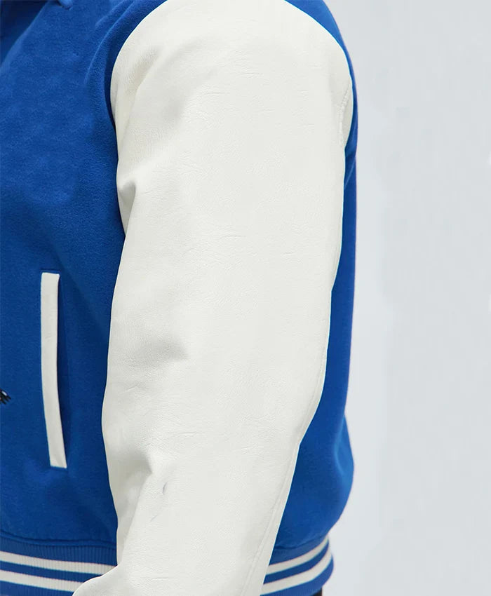 Royal Blue White Varsity Jacket - Recreated Inspired Edition For Mens