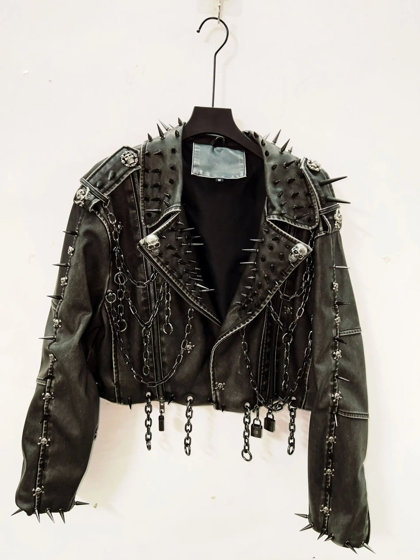 Leather vintage  Jacket Skull Jacket gothic Leather vintage Jacket harajuku  Jacket gothic clothes y2k clothes gothic Jacket