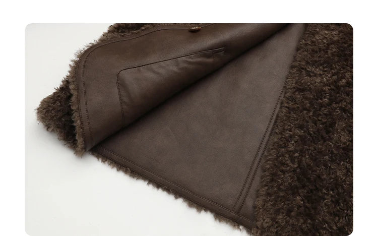 CHIC VEN Women Faux Leather Jacket Coat Loose Casual Reversible Mid Length PU Overcoat Retro Ladies Outerwear Autumn Winter 2025