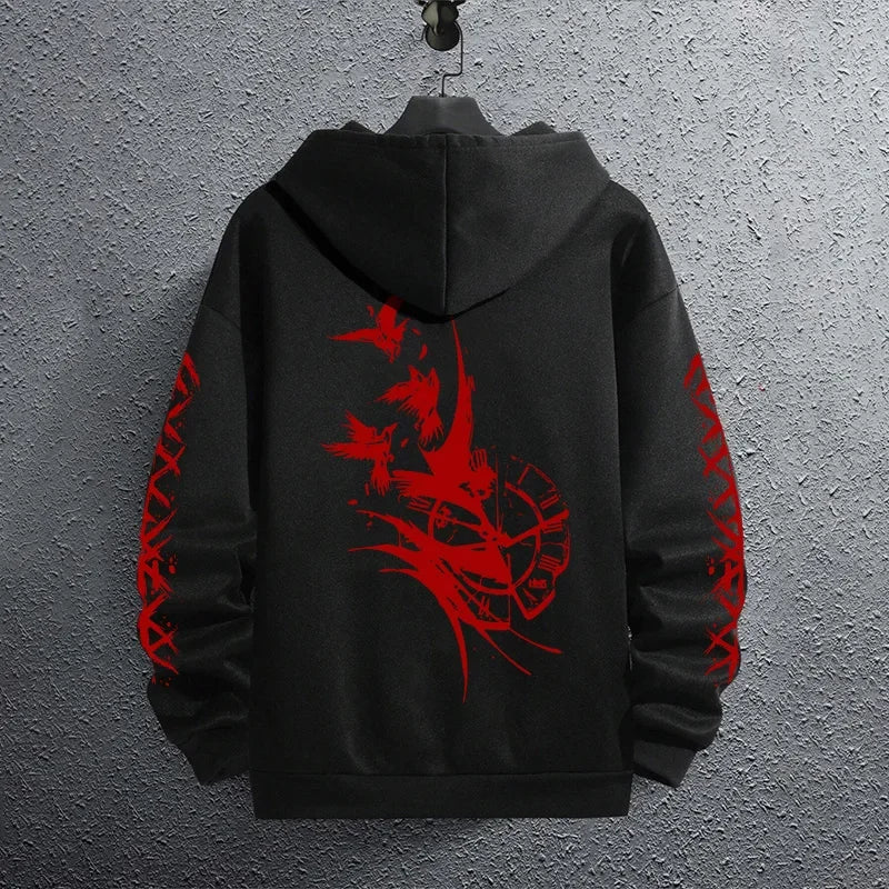 2025 Brand New Black Sweatshirts Autumn Winter Male Daily Casual Sporty Jogging Hoodie Men's Outwear Fashion Pullover