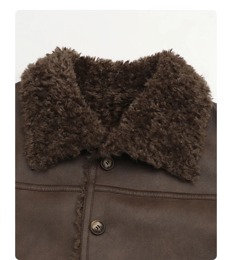 CHIC VEN Women Faux Leather Jacket Coat Loose Casual Reversible Mid Length PU Overcoat Retro Ladies Outerwear Autumn Winter 2025