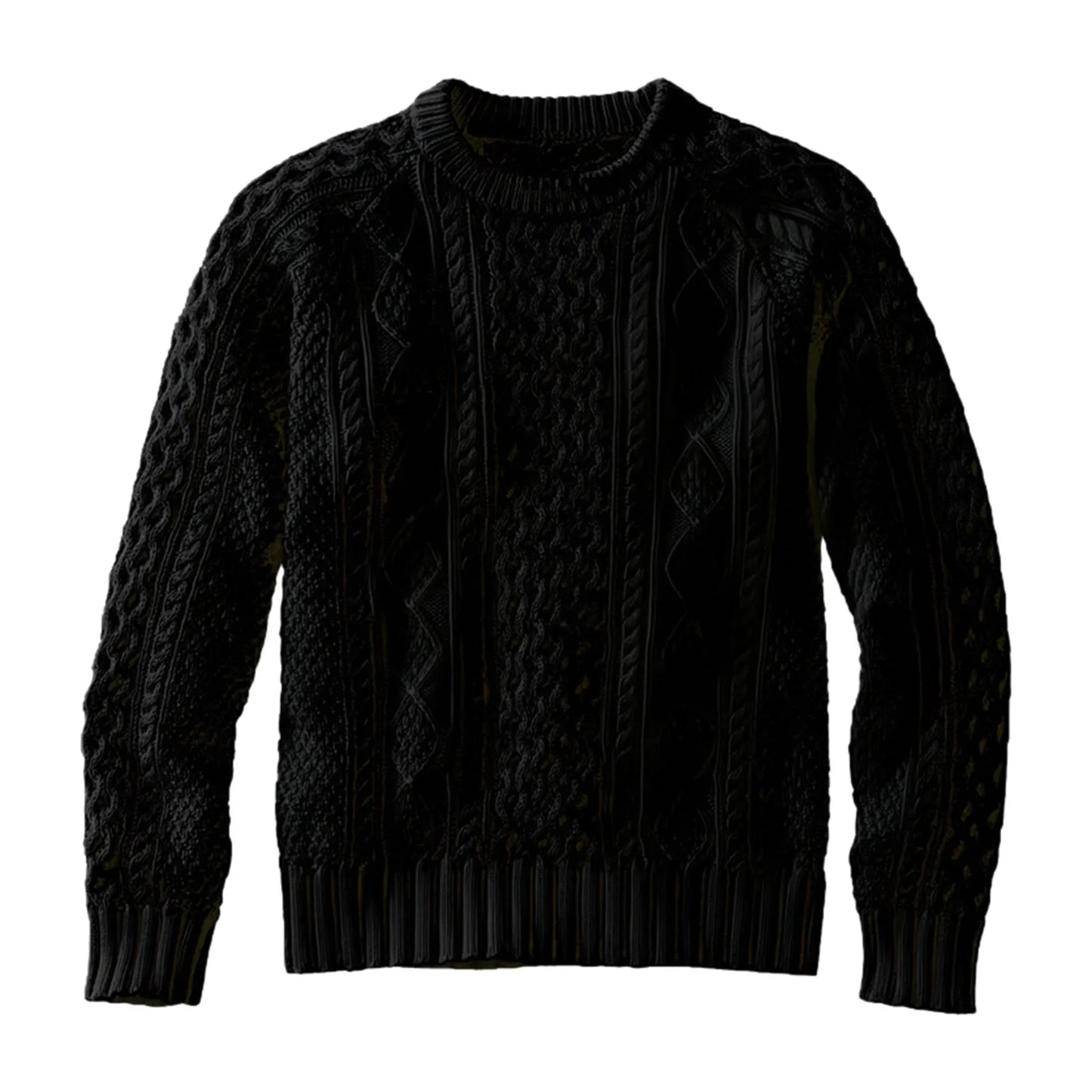 Men's Solid Color Sweaters Youth Casual Fashion Thickened Woven Wool Pullover Tops Streetwear Woolen Mens Knitted Sweaters