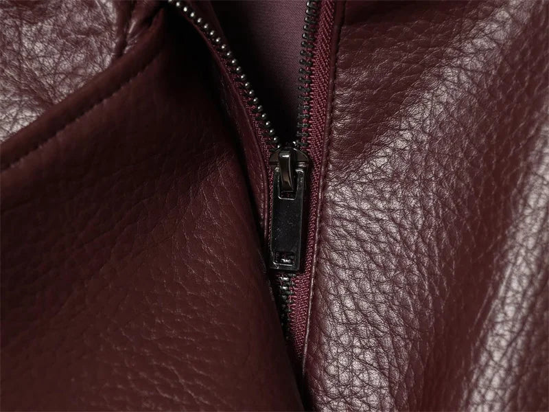 Women's Faux Leather Jacket New Fashion Long Sleeve Versatile Jacket Personality Chic Women Coat Autumn Winter Ladies Outerwear