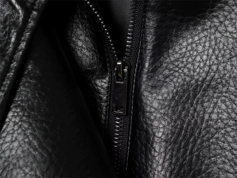 Women's Faux Leather Jacket New Fashion Long Sleeve Versatile Jacket Personality Chic Women Coat Autumn Winter Ladies Outerwear