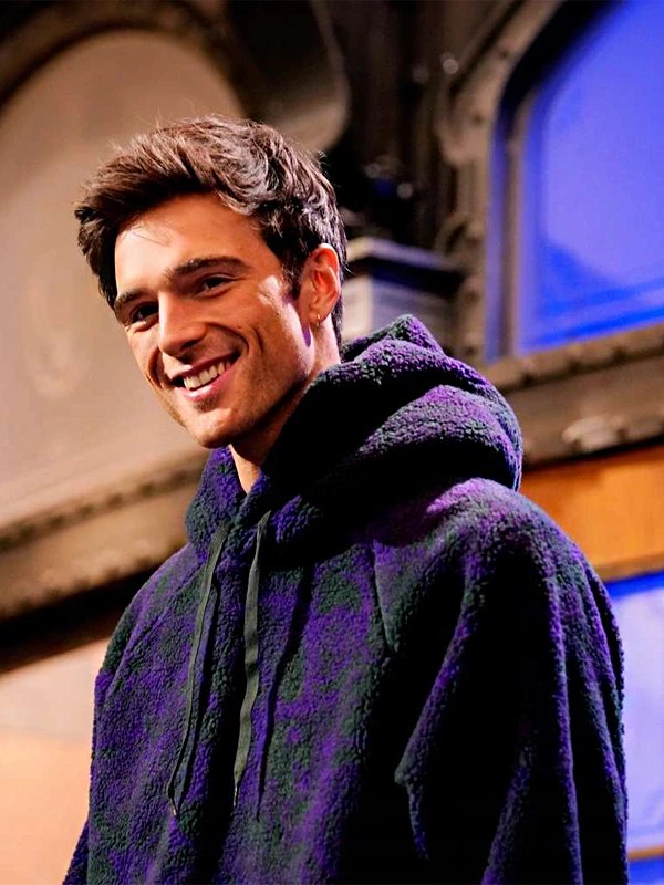 SNL Jacob Elordi Rose Print Fleece Hoodie - Recreated Inspired Edition