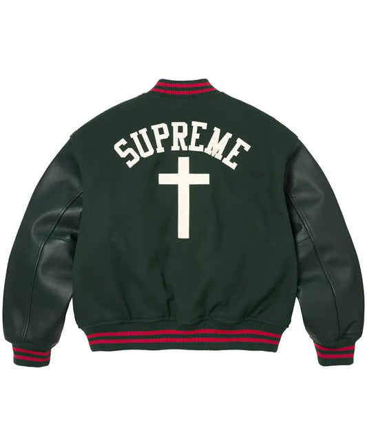 Supreme SS26 Cross Varsity Jacket - Recreated Inspired Edition