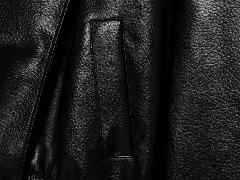 Women's Faux Leather Jacket New Fashion Long Sleeve Versatile Jacket Personality Chic Women Coat Autumn Winter Ladies Outerwear