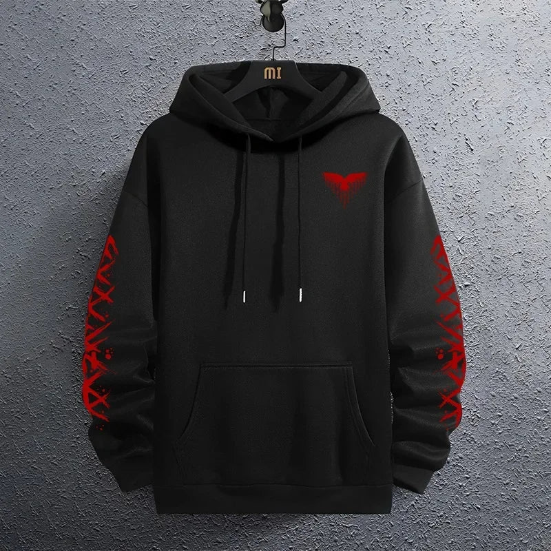 2025 Brand New Black Sweatshirts Autumn Winter Male Daily Casual Sporty Jogging Hoodie Men's Outwear Fashion Pullover