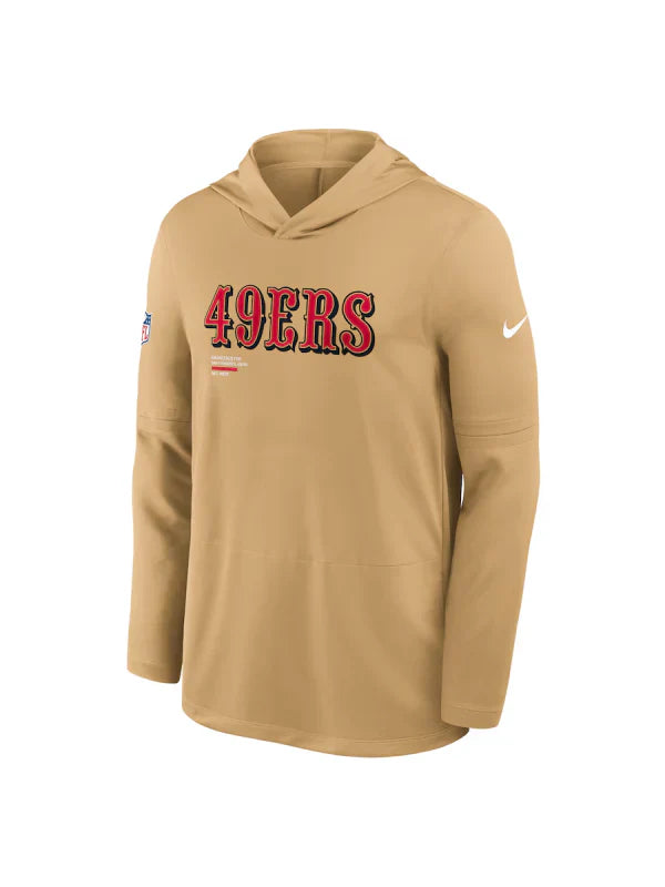 San Francisco 49ers Sideline Performance Long Sleeve Hoodie - Recreated Inspired Edition T-Shirt