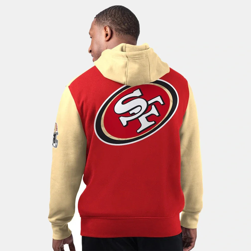 San Francisco 49ers Starter Scarlet Extreme Hoodie - Recreated Inspired Edition