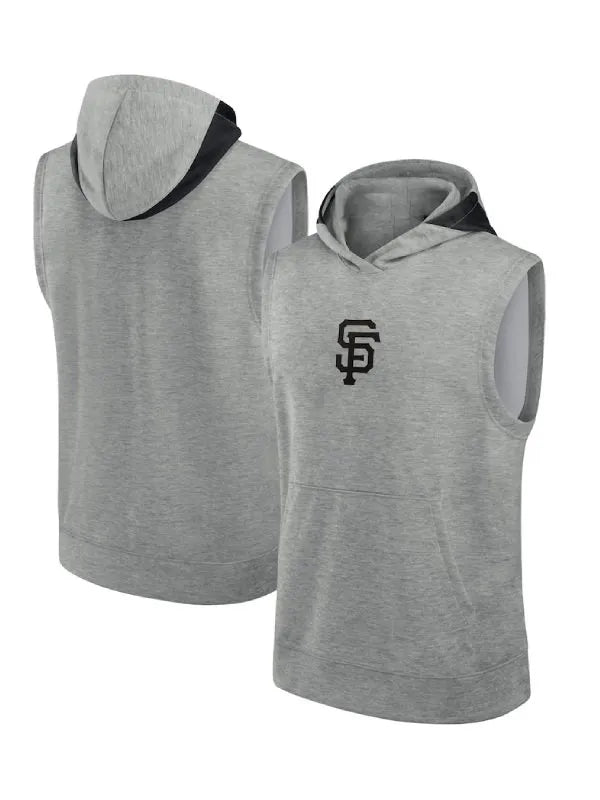 SF Giants Grey Sleeveless Hoodie - Recreated Inspired Edition