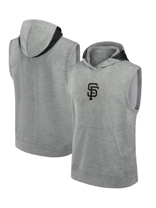 SF Giants Grey Sleeveless Hoodie - Recreated Inspired Edition