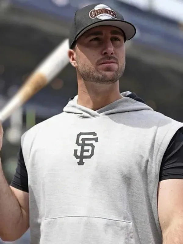 SF Giants Grey Sleeveless Hoodie - Recreated Inspired Edition